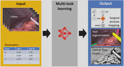 Overview of the project objective. Laparoscopic image courtesy of [ROBUST-MIS](https://robustmis2019.grand-challenge.org/).