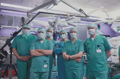 FAROS investigators in the Operating Theatre at Balgrist University Hospital.