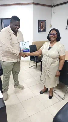 Discussing the collaboration with Professor Bernice Adegbehingbe, Provost of the College of Health Sciences.
