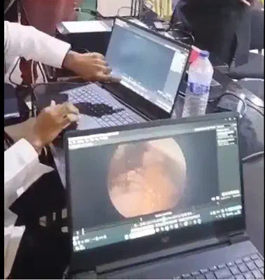 A teaching session with medical students at OAUTHC.